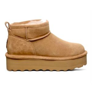 NWT BearPaw Sherpa Lined Platform Booties
